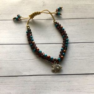 2/$10 Handmade beaded bracelet mermaid core